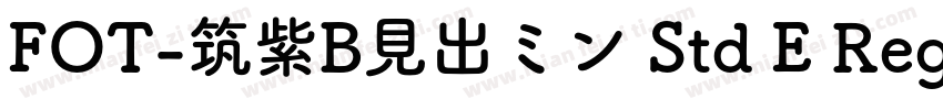 FOT-筑紫B見出ミン Std E Regular字体转换